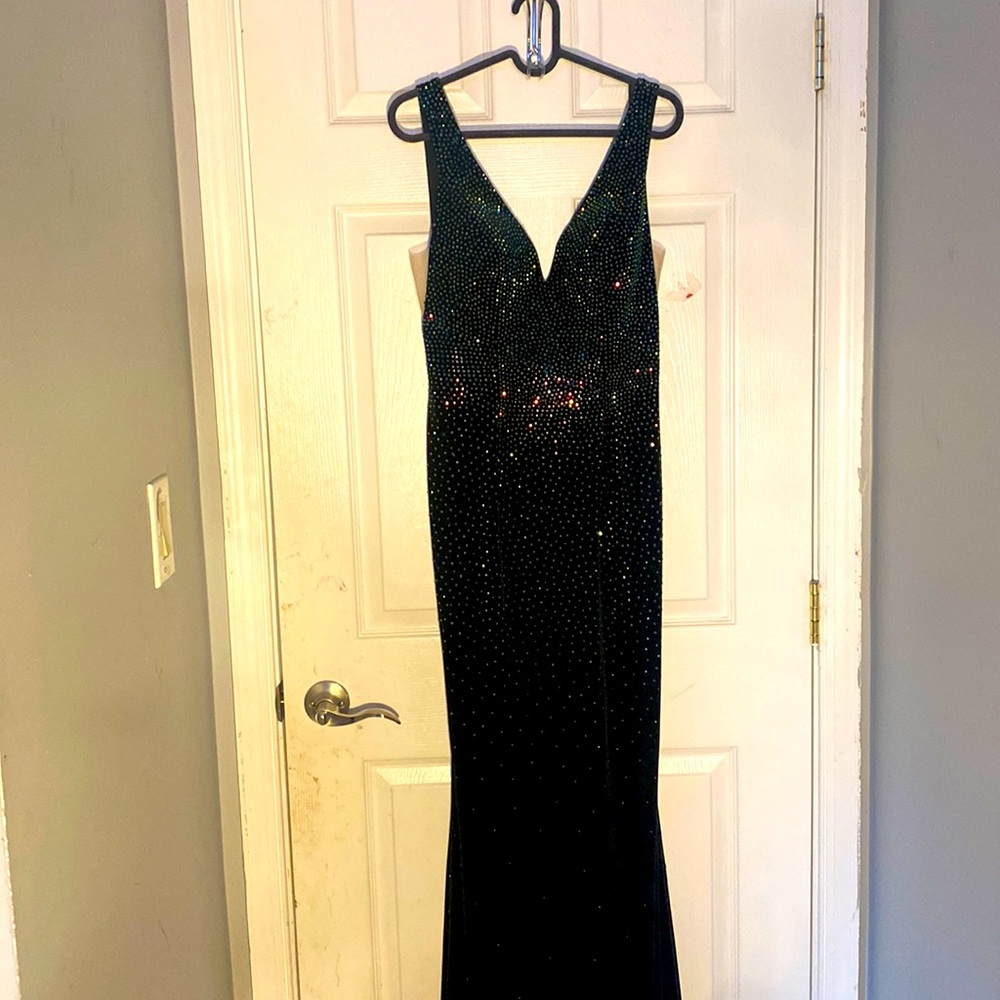 Black prom dress, size 8